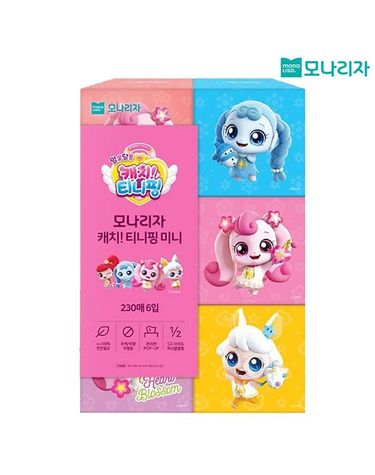 [보리보리] 모나리자 미용티슈 미니 캐치 티니핑 230매 6개입