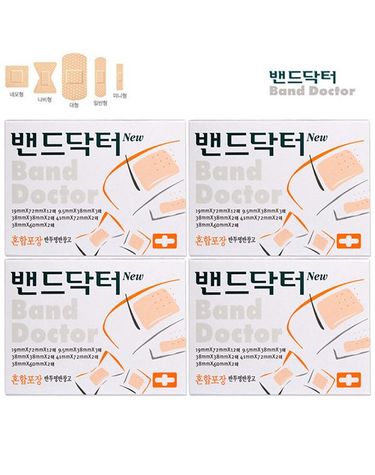 [보리보리] 밴드닥터 혼합 20매 x4개 상처밴드 일회용반창고