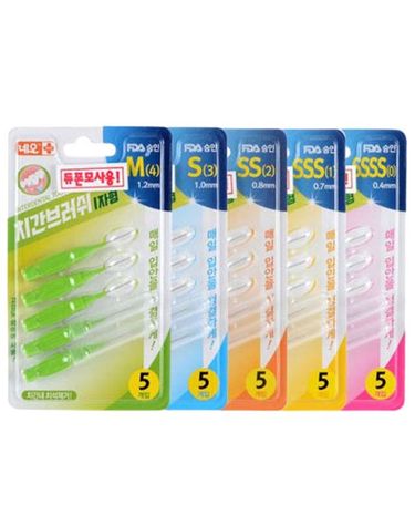 [보리보리] 에버덴 네오 치간칫솔 I자형 5pcs x3개