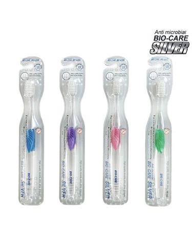 [보리보리] 바이오 케어 은칫솔 x4개 이중모 FDA인증 색상랜덤
