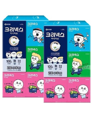 [보리보리] 크리넥스 미니 각티슈 오롤리데이 230매 6입 x2개