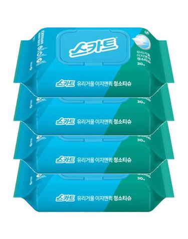 [보리보리] 스카트 유리거울 이지앤퀵 청소티슈 캡 30매 x4개