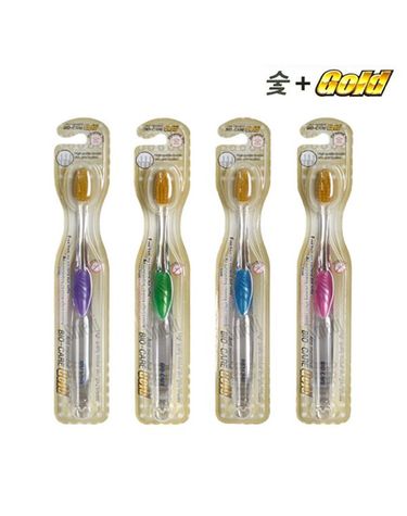 [보리보리] 바이오 케어 금칫솔 x4개 이중모 FDA인증 색상랜덤