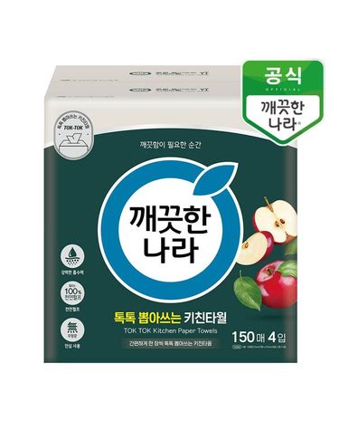 [보리보리]  뽑아쓰는 키친타올 톡톡 150매 4입