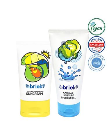 [보리보리] 퀸즈랜드 미네랄 썬크림 70ml+양배추 모이스처 수딩젤 160ml