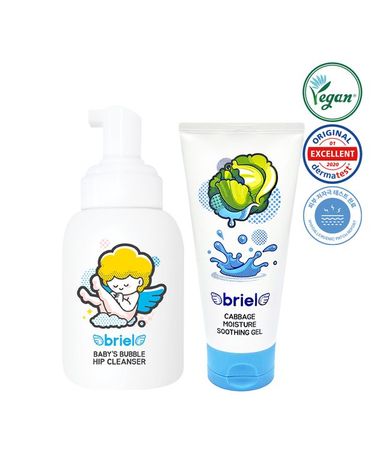 [보리보리] 베이비 버블 엉덩이 클렌저 300ml+양배추 모이스처 수딩젤 160ml