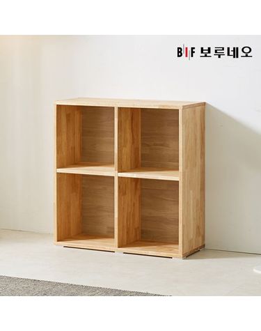 [보리보리] 앳홈 테드 러버 원목 2단 4칸 책장 W726 H750 D300