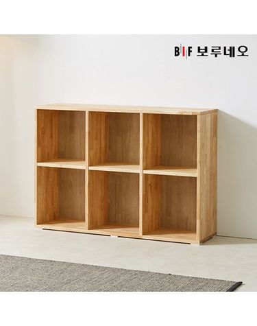 [보리보리] 앳홈 테드 러버 원목 2단 6칸 책장 W1080 H750 D300