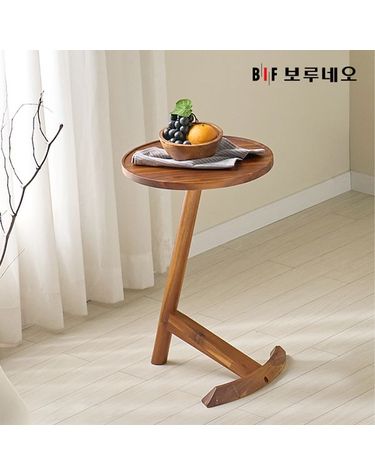 [보리보리] 앳홈 위즈 원목 원형 사이드테이블 협탁고무나무,아카시아