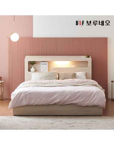 [보리보리] 앳홈 펜더 LED 일반형 침대 SS-매트리스 미포함