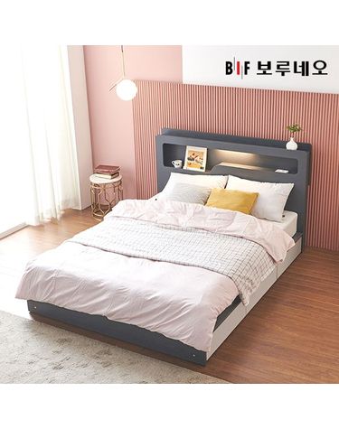 [보리보리] 앳홈 펜더 LED 서랍형 침대 SS-쟈가드독립40T매트리스