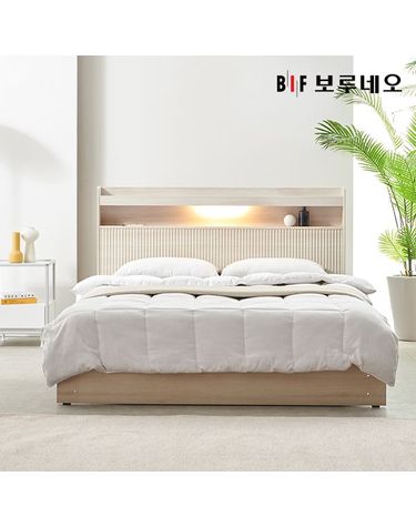 [보리보리] 앳홈 스팅 템바보드 LED 일반형 침대 SS-본넬매트리스