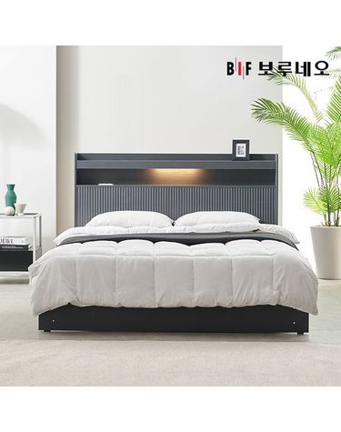 [보리보리] 앳홈 스팅 템바보드 LED 일반형 침대 Q-매트리스 미포함