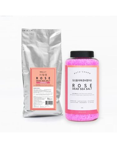 [보리보리]  이스라엘 사해소금1KG 로즈입욕제 리필형 반신욕 족욕