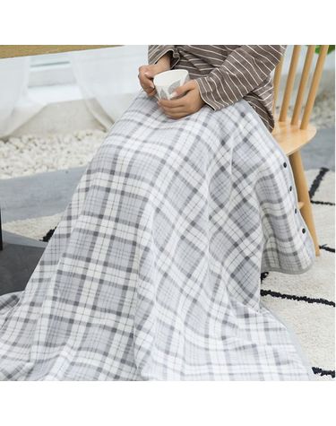 [보리보리] 포근한 극세사 똑딱이 무릎 담요