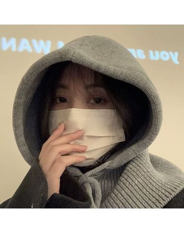 [보리보리] 바라클라바 겨울모자 니트 여성넥워머 발라클라바 후드워머