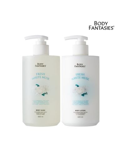 바디판타지 [보리보리]  화이트머스크 바디로션 + 바디워시 500ml