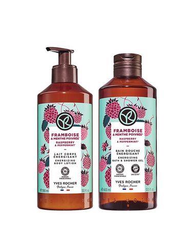 [보리보리]  라즈베리 페퍼민트 바디로션 390ml + 바디워시 400ml