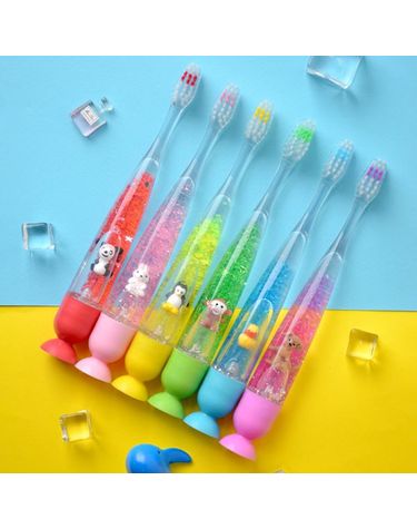 [보리보리] 어린이용 캐릭터 LED 타이머 칫솔동물친구-1박스12개입/디자인랜덤