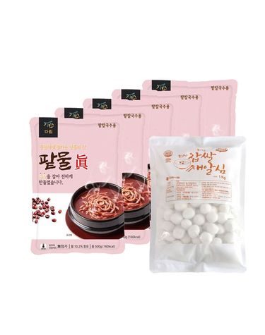 [보리보리] 다림식품 새알 팥죽 5인분팥물 진5팩+새알1kg 깊고 진한맛