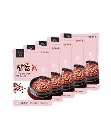 [보리보리] 다림식품 팥칼국수 5인분팥물 진5팩+칼국수1kg 깊고 진한맛