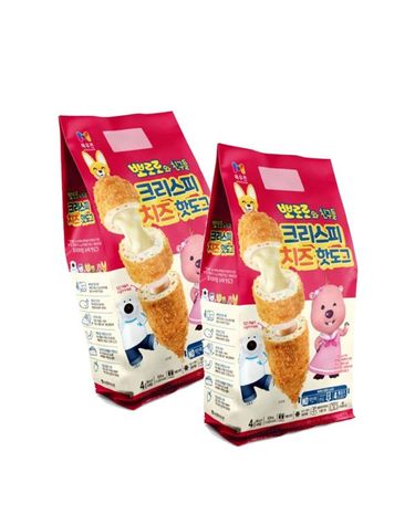 [보리보리] 목우촌 뽀로로 모짜렐라 치즈 핫도그 320g 2개