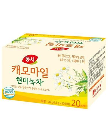 [보리보리] 동서 캐모마일 현미녹차 1.5g 20개입 x6개