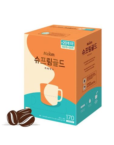 [보리보리] 맥심 슈프림 골드 커피믹스 13.5g 150+20입 x1개