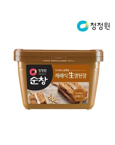 [보리보리] 청정원 재래식 안심생된장 500g 사각 x5개
