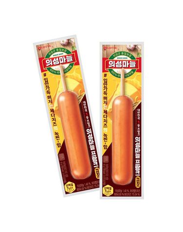 [보리보리] 롯데 롯데햄 의성마늘 프랑크 치즈 65g 10개