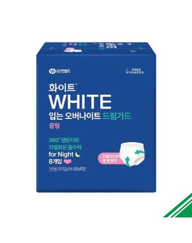 [보리보리] 화이트 드림가드 입는 오버나이트 중형8p x4개