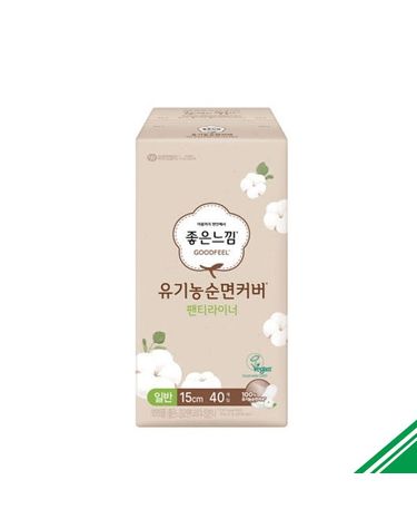 [보리보리] 좋은느낌 유기농순면커버 팬티라이너 일반40p x4개
