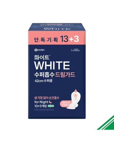 [보리보리] 화이트 수퍼흡수 드림가드 수퍼롱 오버 13+3p x4개