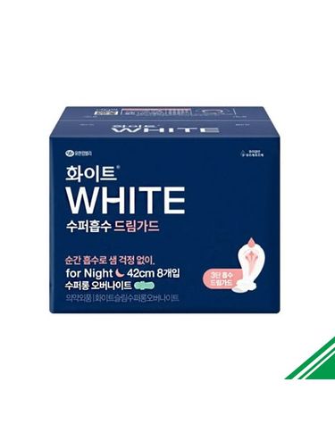 [보리보리] 화이트 수퍼흡수 드림가드 수퍼롱 오버나이트 8p x4개