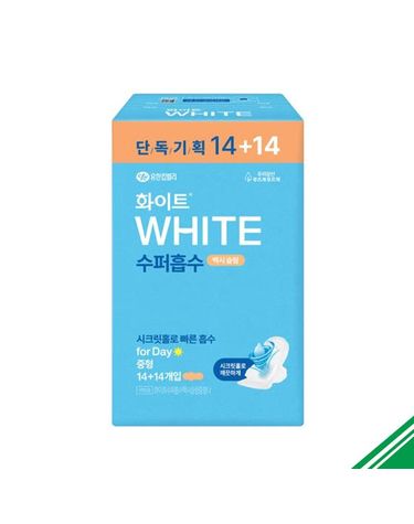 [보리보리] 화이트 수퍼흡수 맥시슬림 중형 14+14p x4개