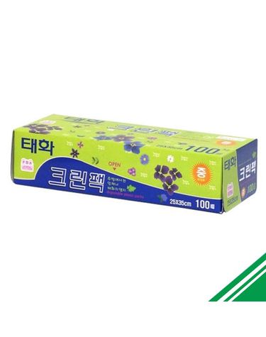 [보리보리] 태화 크린팩 위생비닐 위생팩 중25x35x100매 5개