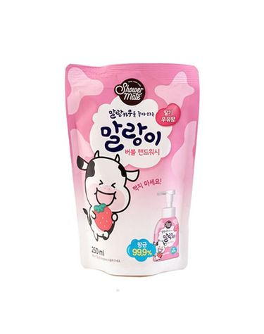 [보리보리] 애경 말랑이 버블핸드워시 딸기 250ml 리필 x9개