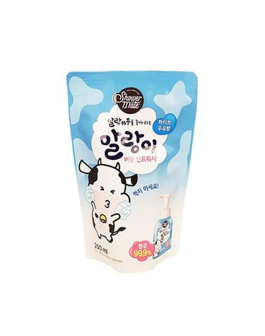 [보리보리] 애경 말랑이 버블핸드워시 우유 250ml 리필 x9개