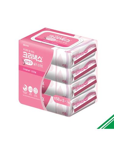 [보리보리] 크리넥스 수앤수 실키소프트 물티슈 캡형 58매 3+1입 x2개