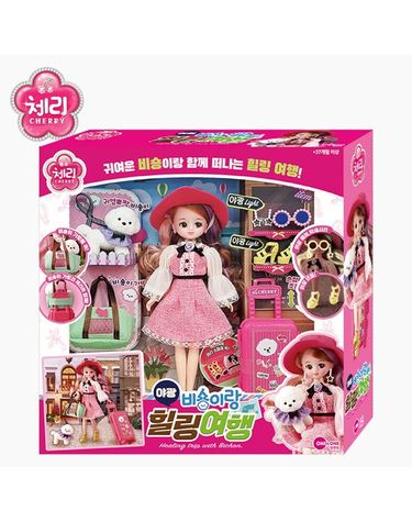 [보리보리] 원앤원 체리 야광 비숑이랑 힐링여행 인형놀이 피규어 여아선물 조카선물