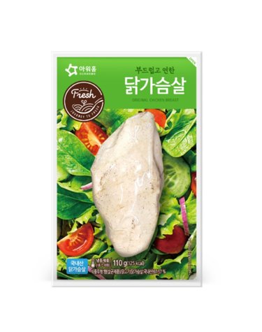 [보리보리] 아워홈 부드럽고연한 닭가슴살 냉동 110g x5개