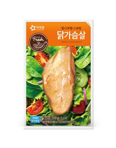 [보리보리] 아워홈 참나무향 그윽한 닭가슴살 냉동 110g x5개