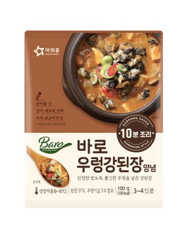 [보리보리] 아워홈 바로 우렁강된장양념 100g x3개