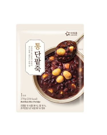 [보리보리] 아워홈 바로 통단팥죽 270g x5개