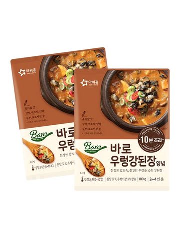 [보리보리] 아워홈 바로 우렁강된장양념100g x6개