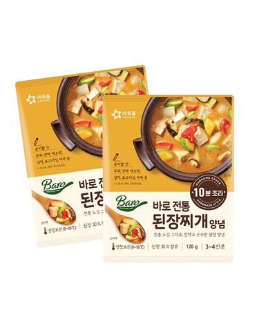 [보리보리] 아워홈 바로 전통된장찌개양념120g x6개