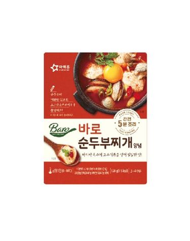 [보리보리] 아워홈 바로 순두부찌개양념 120g x3개