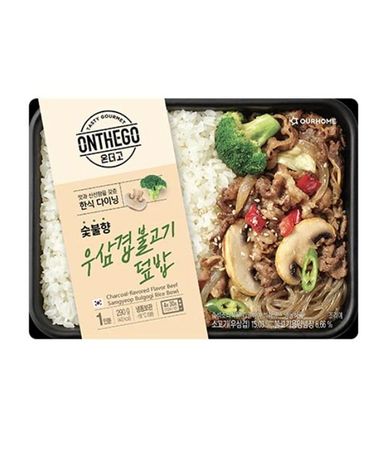 [보리보리] 아워홈 온더고 숯불향 우삼겹불고기덮밥 290g x3개