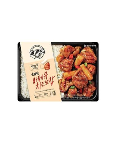 [보리보리] 아워홈 온더고 숯불향 바베큐치킨덮밥 341g x2개