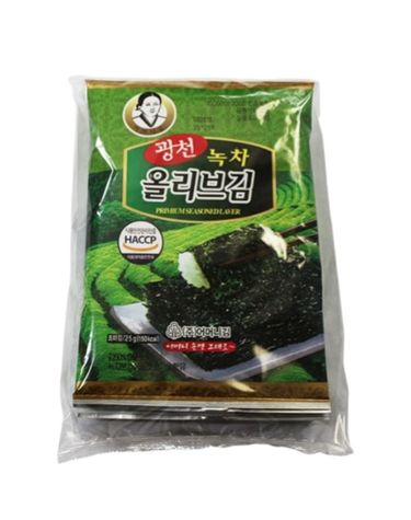 [보리보리] 광천어머니김 녹차전장3번들25g3봉 x3개